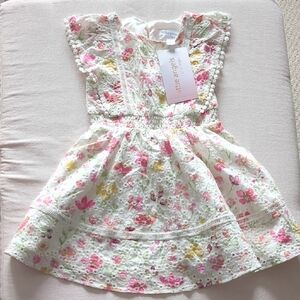 Us Angels Floral Dress - Pink and White